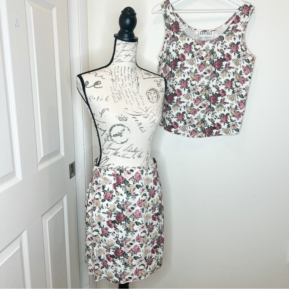 Rampage Coord Skirt Set Floral Size M